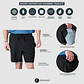 SHORT DEPORTIVO HOMBRE TRAILFIT NEGRO (TALLAS S a XL)  - Miniatura 4