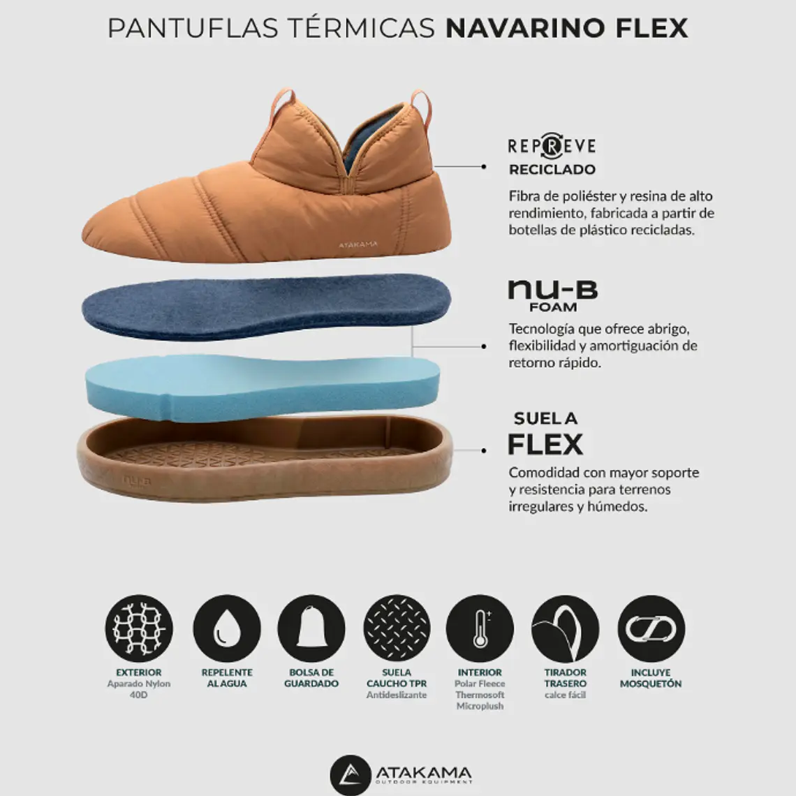 PANTUFLA TÉRMICA CAÑA ALTA NAVARINO FLEX NU-B FOAM VERDE MUSGO (TALLA 42/43 y 44/45) 7