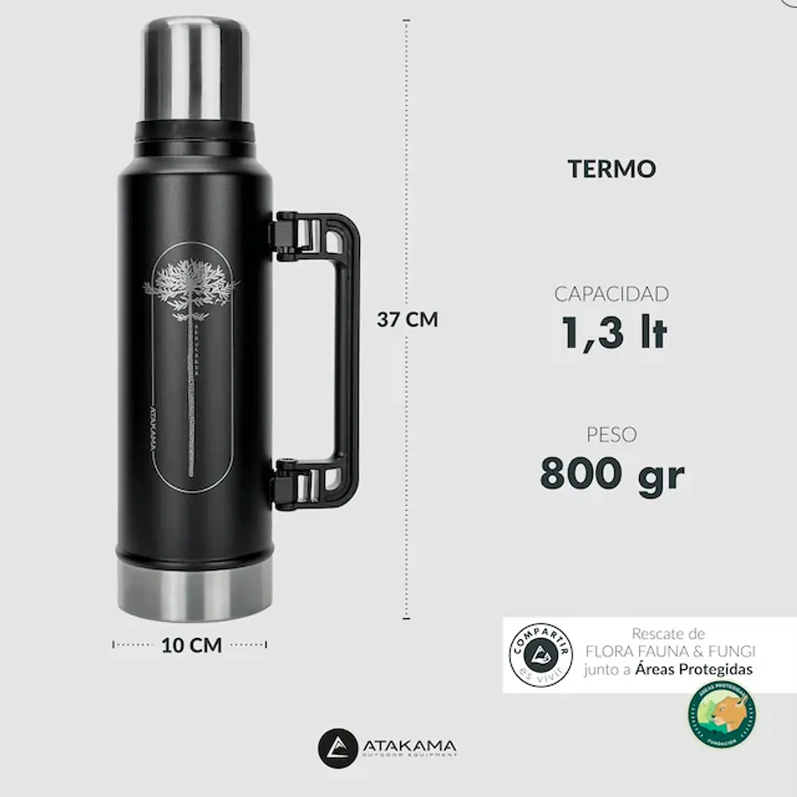 TERMO NEGRO ARAUCARIA (1,3 LT) 6