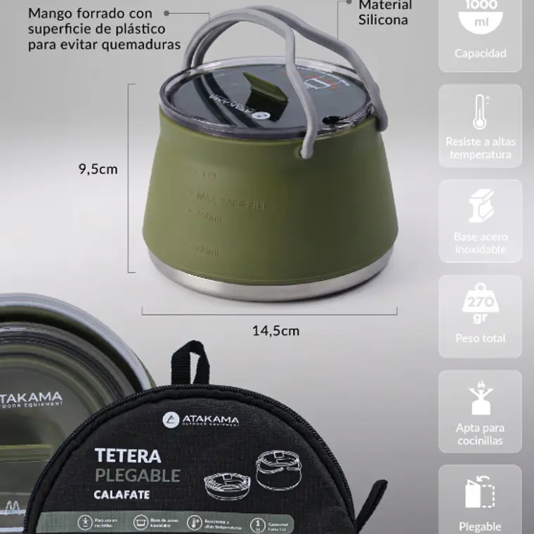 TETERA PLEGABLE  CALAFATE VERDE (1 LT) 4
