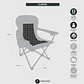 SILLA DE CAMPING LLAIMA XL GRIS/AZUL - Miniatura 5