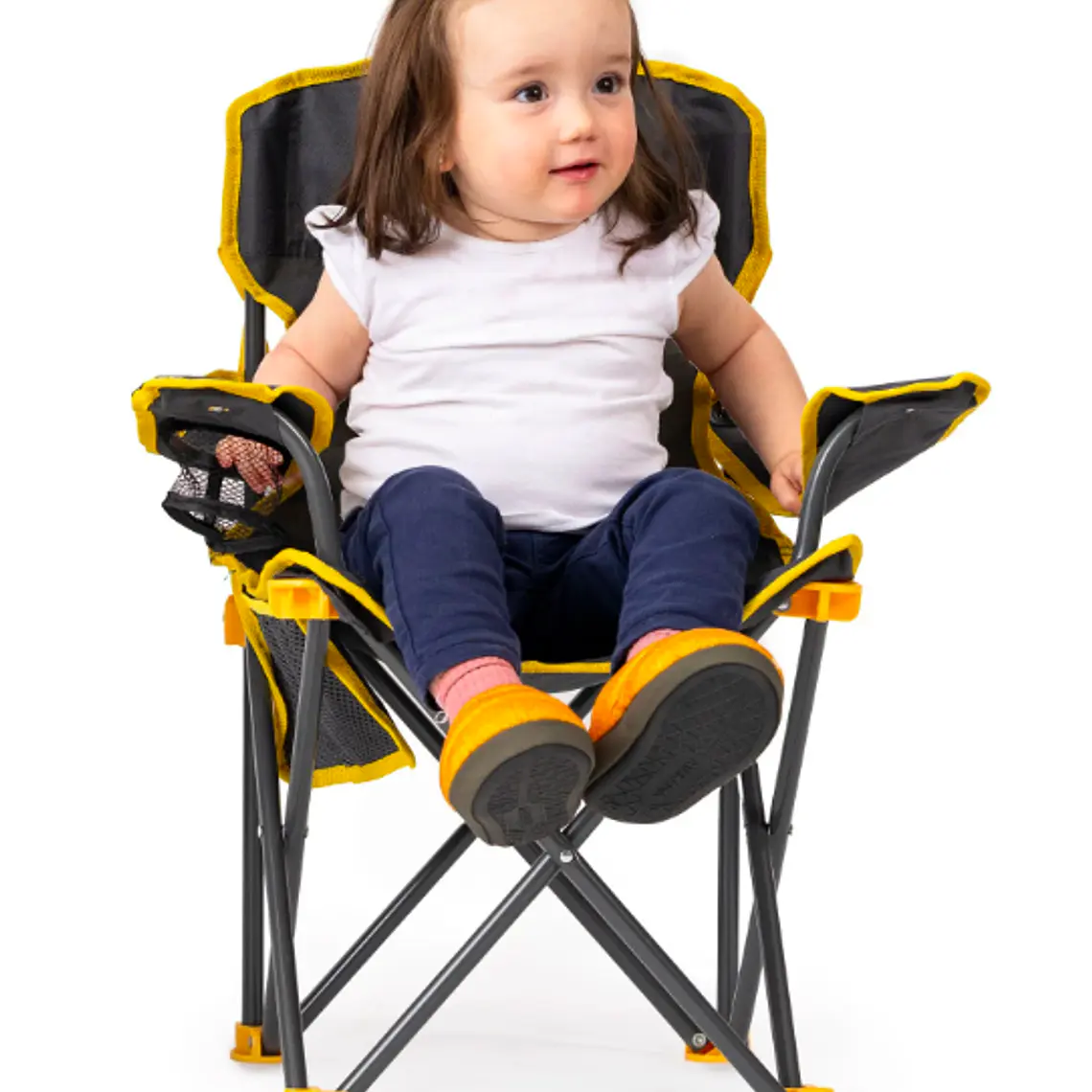 SILLA DE CAMPING NIÑOS CHAITÉN GRIS/AMARILLO 4