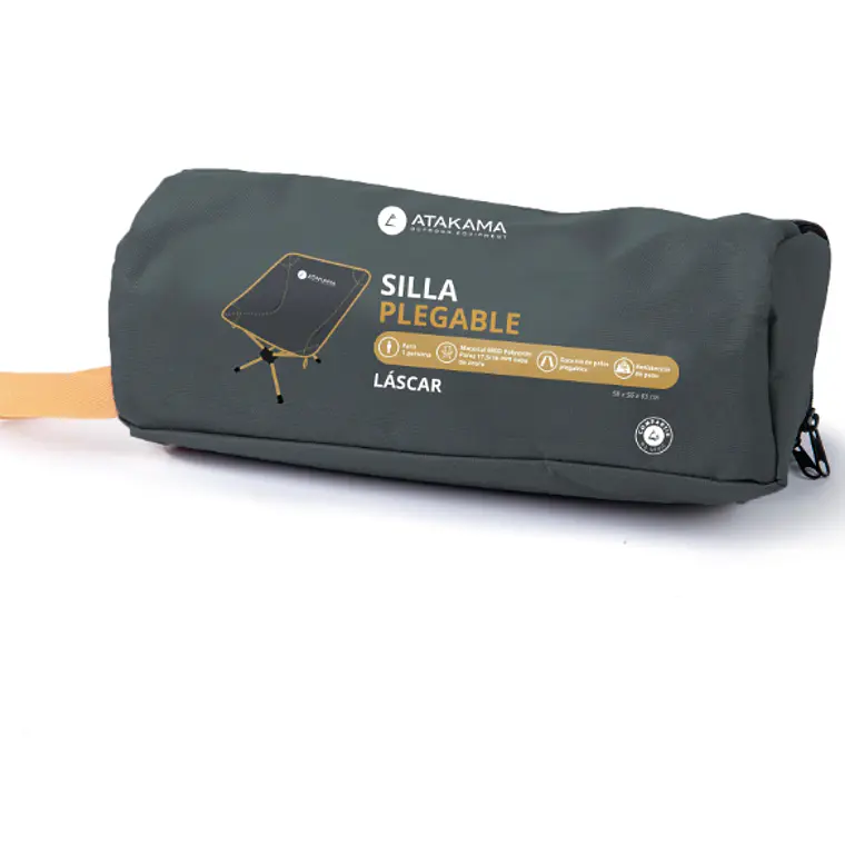 SILLA PLEGABLE CAMPING LASCAR GRIS/BEIGE 6