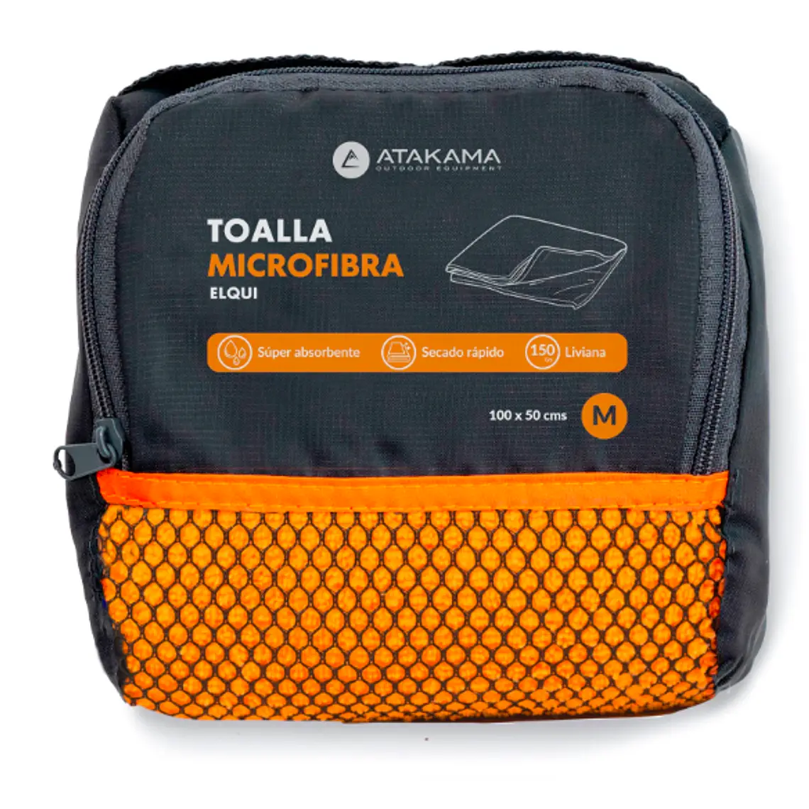 TOALLA MICROFIBRA ELQUI NARANJA (TALA M) 3