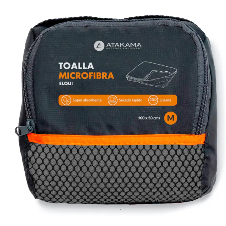 TOALLA MICROFIBRA ELQUI GRIS (TALLA M) 3