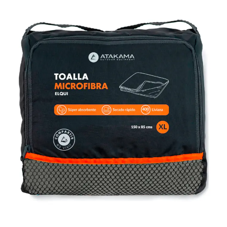 TOALLA MICROFIBRA  ELQUI GRIS (TALLA XL) 3
