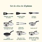 JUEGO OLLAS ACERO INOX 12 PIEZAS - Miniatura 2