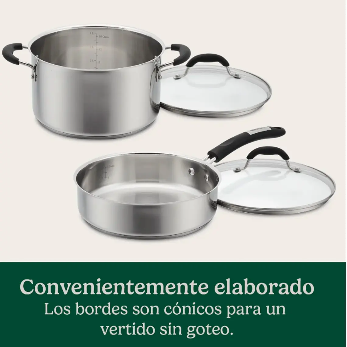 JUEGO OLLAS ACERO INOX 12 PIEZAS 5