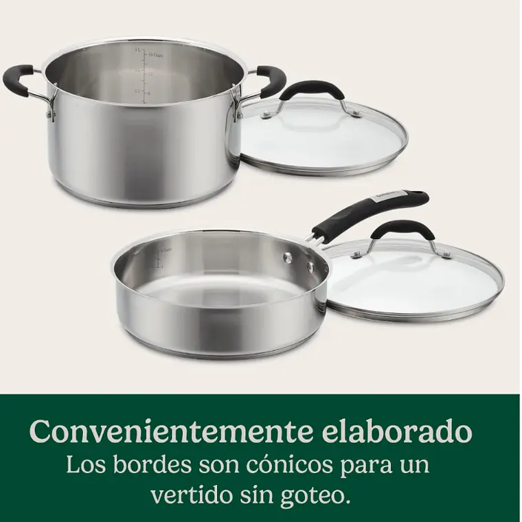 JUEGO OLLAS ACERO INOX 12 PIEZAS 5