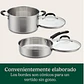 JUEGO OLLAS ACERO INOX 12 PIEZAS - Miniatura 5
