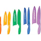 SET CUCHILLOS ANTIADHERENTES MULTICOLOR 12 PIEZAS ADVANTAGE  - Miniatura 1