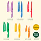 SET CUCHILLOS ANTIADHERENTES MULTICOLOR 12 PIEZAS ADVANTAGE  - Miniatura 2