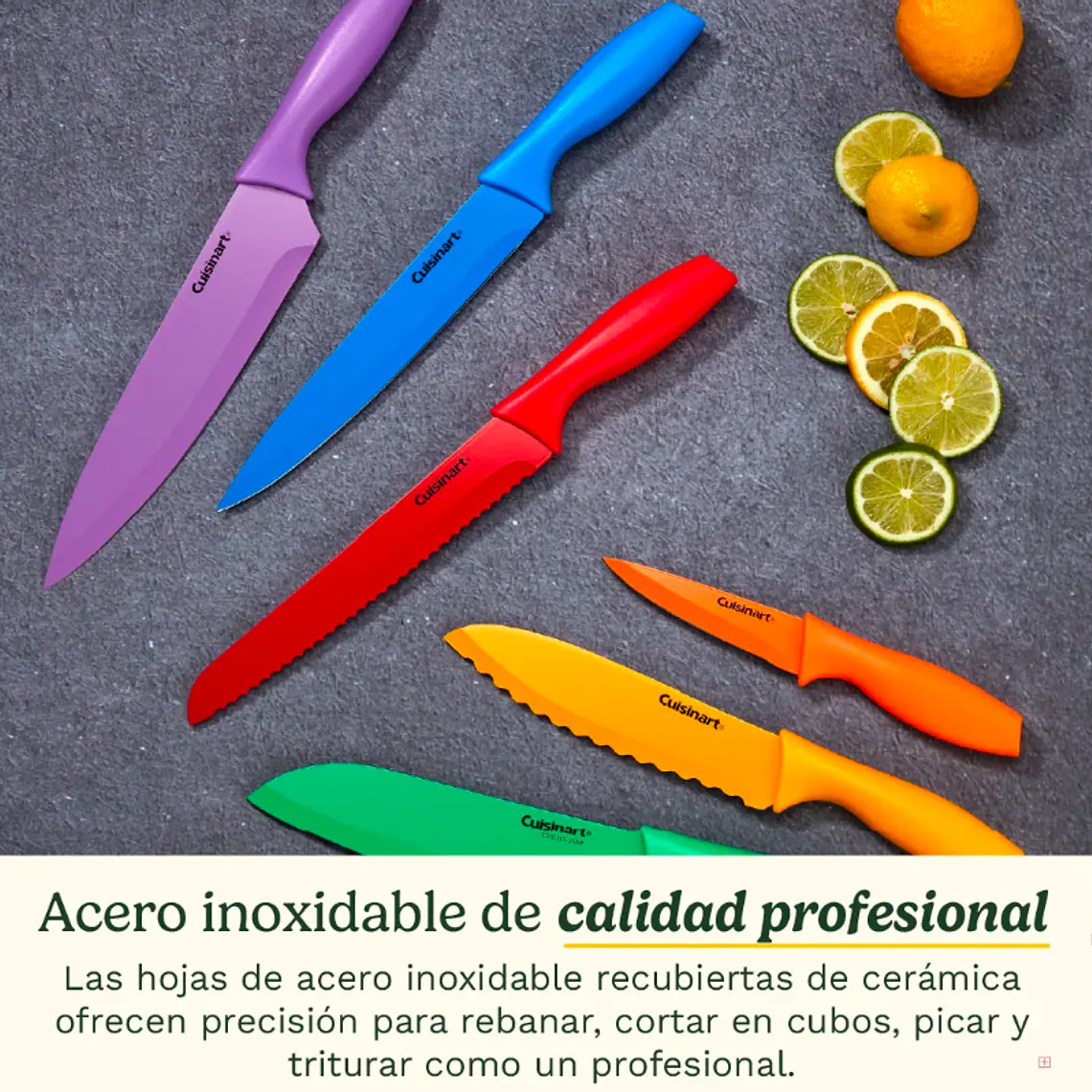 SET CUCHILLOS ANTIADHERENTES MULTICOLOR 12 PIEZAS ADVANTAGE  3