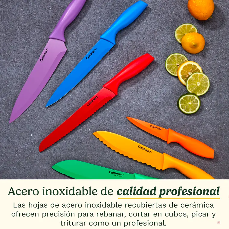 SET CUCHILLOS ANTIADHERENTES MULTICOLOR 12 PIEZAS ADVANTAGE  3