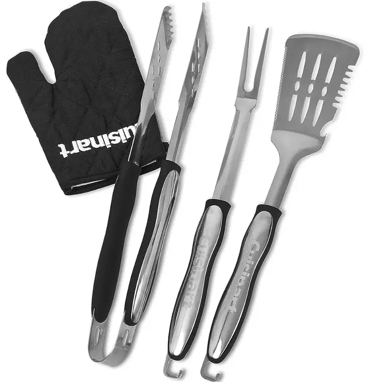 JUEGO DE UTENSILIOS PARA BBQ DE 3 PIEZAS + GUANTE  1