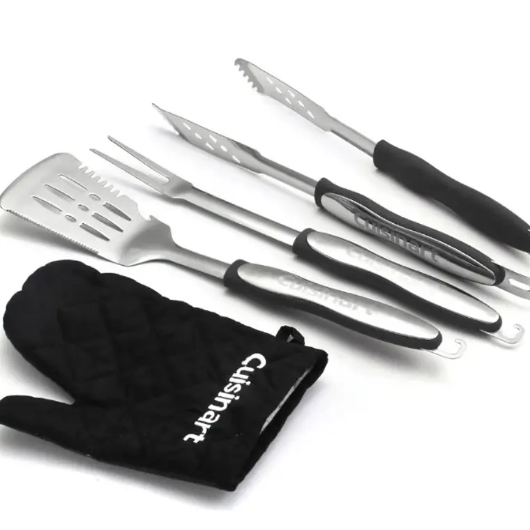 JUEGO DE UTENSILIOS PARA BBQ DE 3 PIEZAS + GUANTE  2