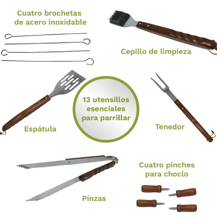 SET DE PARRILLA 13 PIEZAS  5