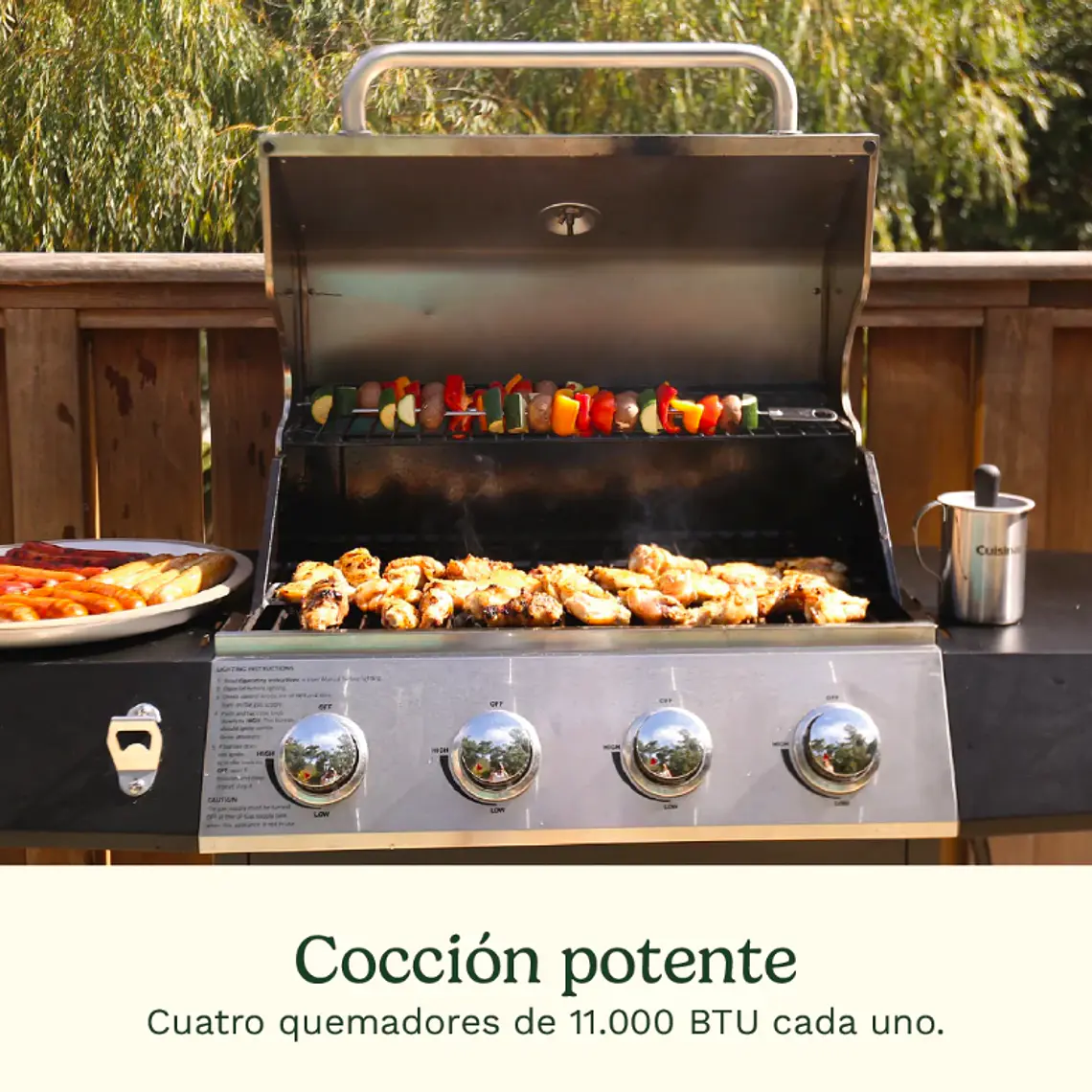 PARRILLA A GAS DE 4 QUEMADORES 9