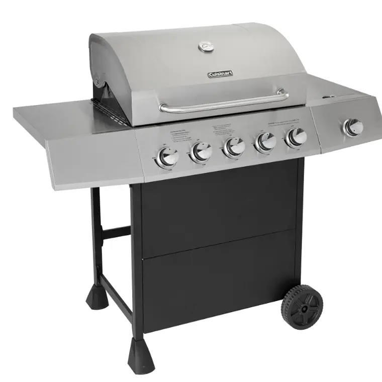 PARRILLA A GAS DE 5 QUEMADORES CON QUEMADOR LATERAL  1