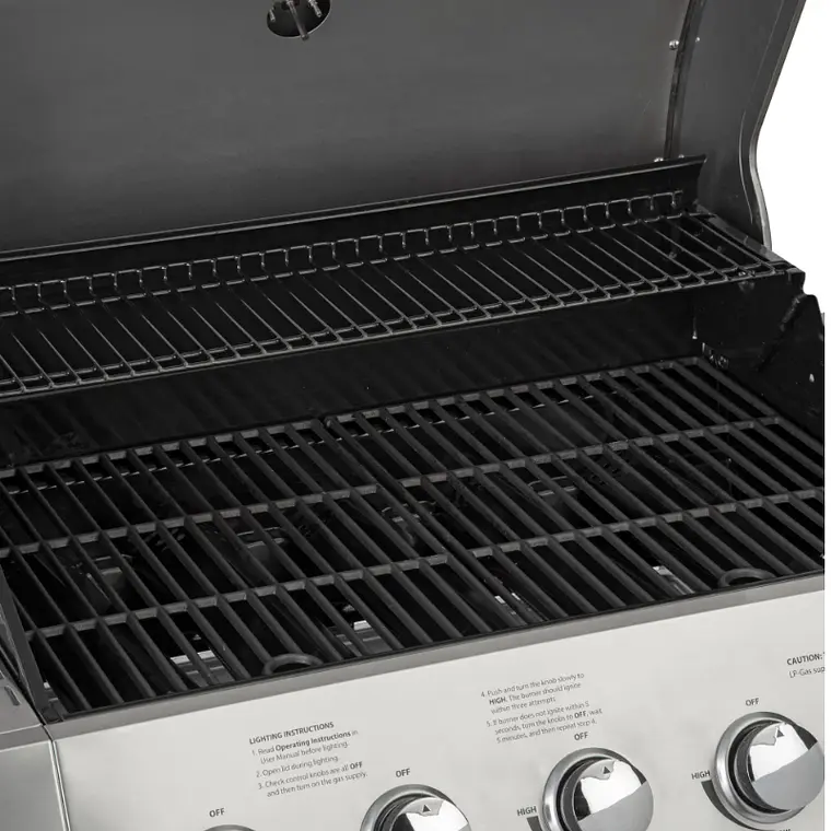 PARRILLA A GAS DE 5 QUEMADORES CON QUEMADOR LATERAL  5
