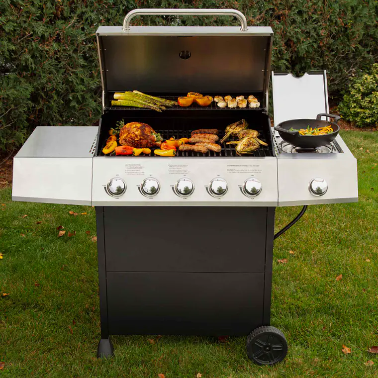 PARRILLA A GAS DE 5 QUEMADORES CON QUEMADOR LATERAL  8