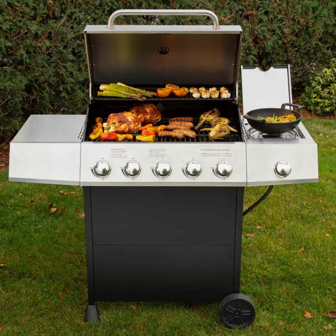 PARRILLA A GAS DE 5 QUEMADORES CON QUEMADOR LATERAL  9
