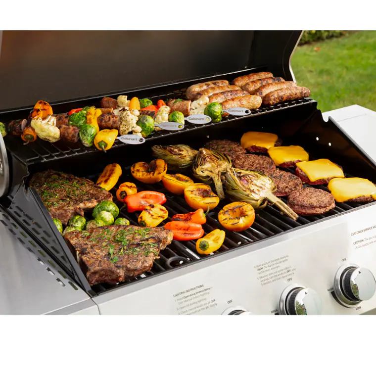 PARRILLA A GAS DE 5 QUEMADORES CON QUEMADOR LATERAL  10