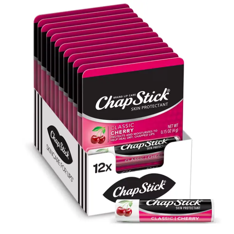 PACK 12 UNIDADES BALSAMO LABIAL CHAPSTICK CHERRY 1