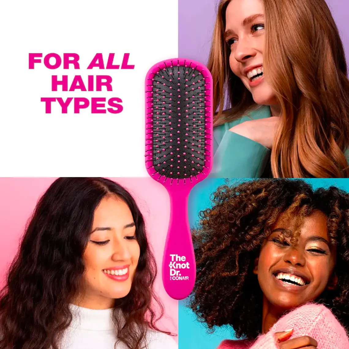 CEPILLO KNOT DR PRO BRITE CONAIR SOLID PINK 4