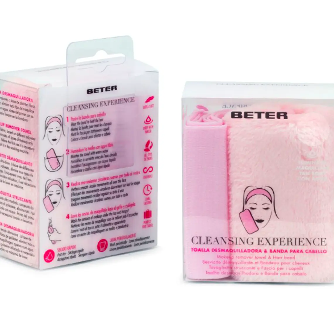 KIT TOALLA DESMAQUILLADORA + BANDA BETER  2