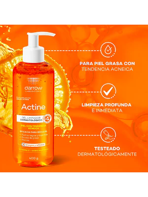 DARROW ACTINE GEL LIMPIADOR DERMATOLÓGICO (400G) I VENCE: 30-09-2027