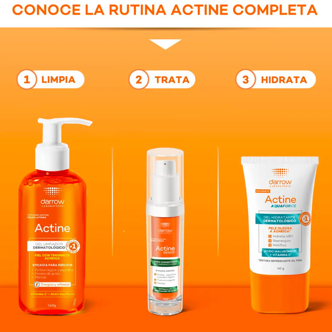 DARROW ACTINE GEL LIMPIADOR DERMATOLÓGICO (140G) I VENCE: 31-05-2028 5