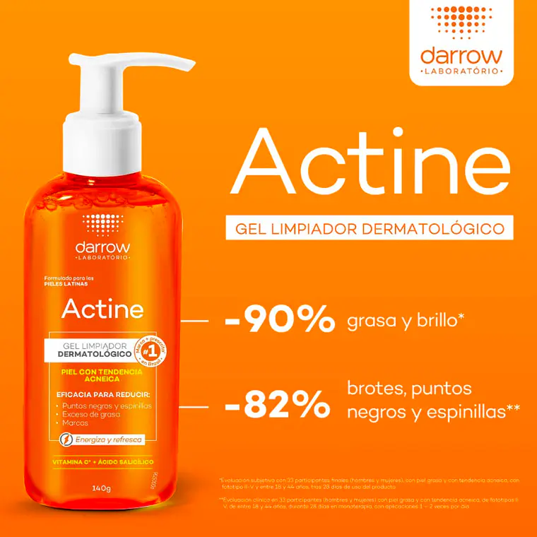 DARROW ACTINE GEL LIMPIADOR DERMATOLÓGICO (140G) I VENCE: 31-05-2028 2