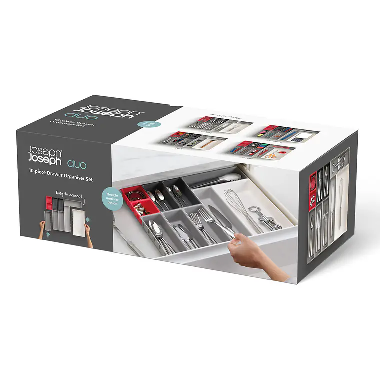 ORGANIZADOR DE CAJON MODULAR DUO GRIS (10 PIEZAS) 5