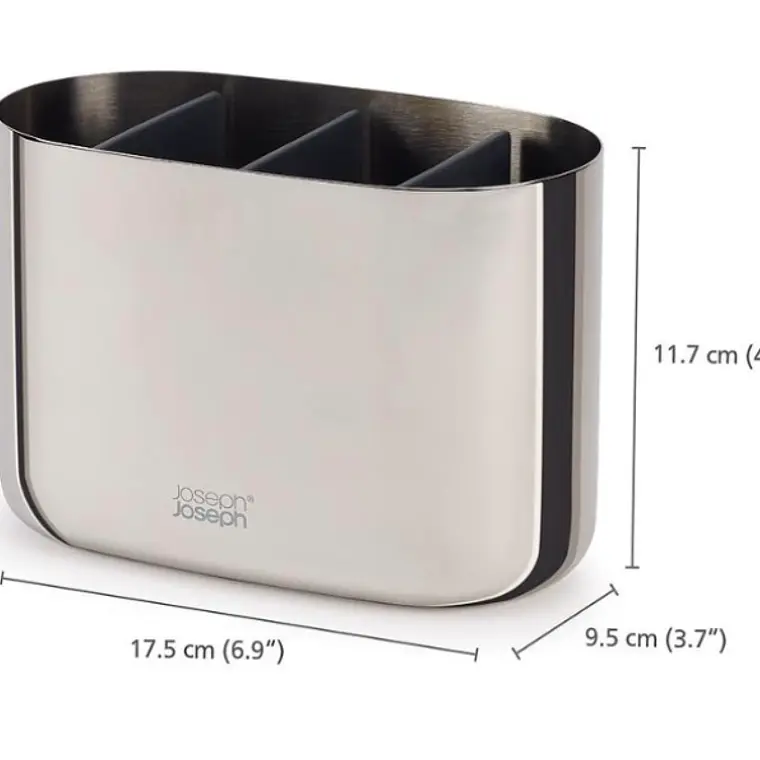 PORTACEPILLO GRANDE (L) DE ACERO INOXIDABLE CON DIVISOR   2