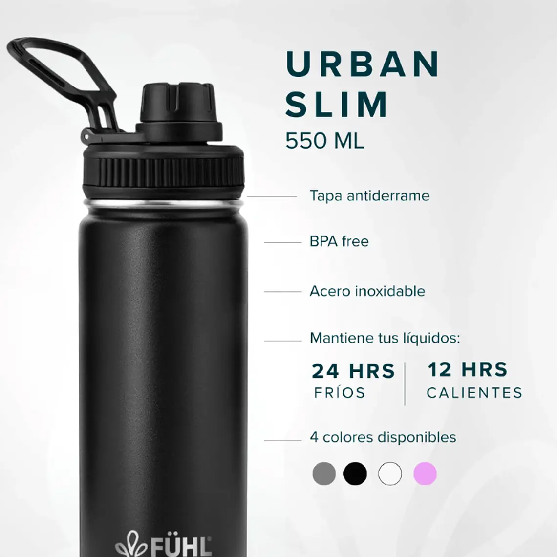 BOTELLA TÉRMICA URBAN SLIM 550 ML - TAPA REGULAR 6