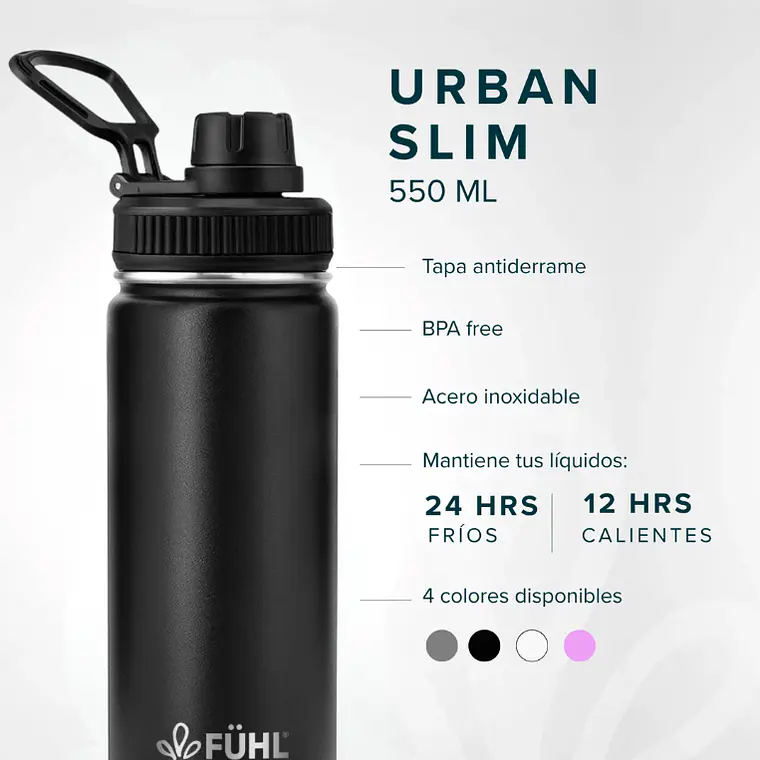 BOTELLA TÉRMICA URBAN SLIM 550 ML - TAPA REGULAR 6