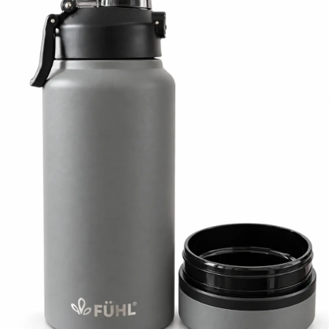 BOTELLA ACTIVE PRO DOBLE FONDO 1000 ML / TAPA 2 EN 1 (650 ML LIQUIDO + 350 ML COMPARTIMENTO)  4