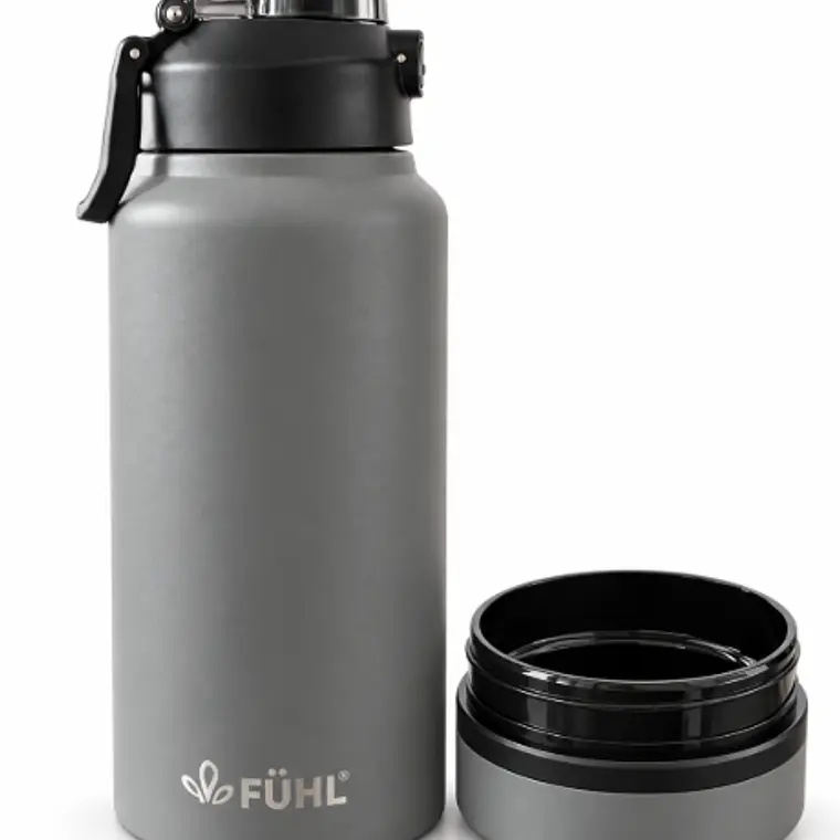 BOTELLA ACTIVE PRO DOBLE FONDO 1000 ML / TAPA 2 EN 1 (650 ML LIQUIDO + 350 ML COMPARTIMENTO)  4