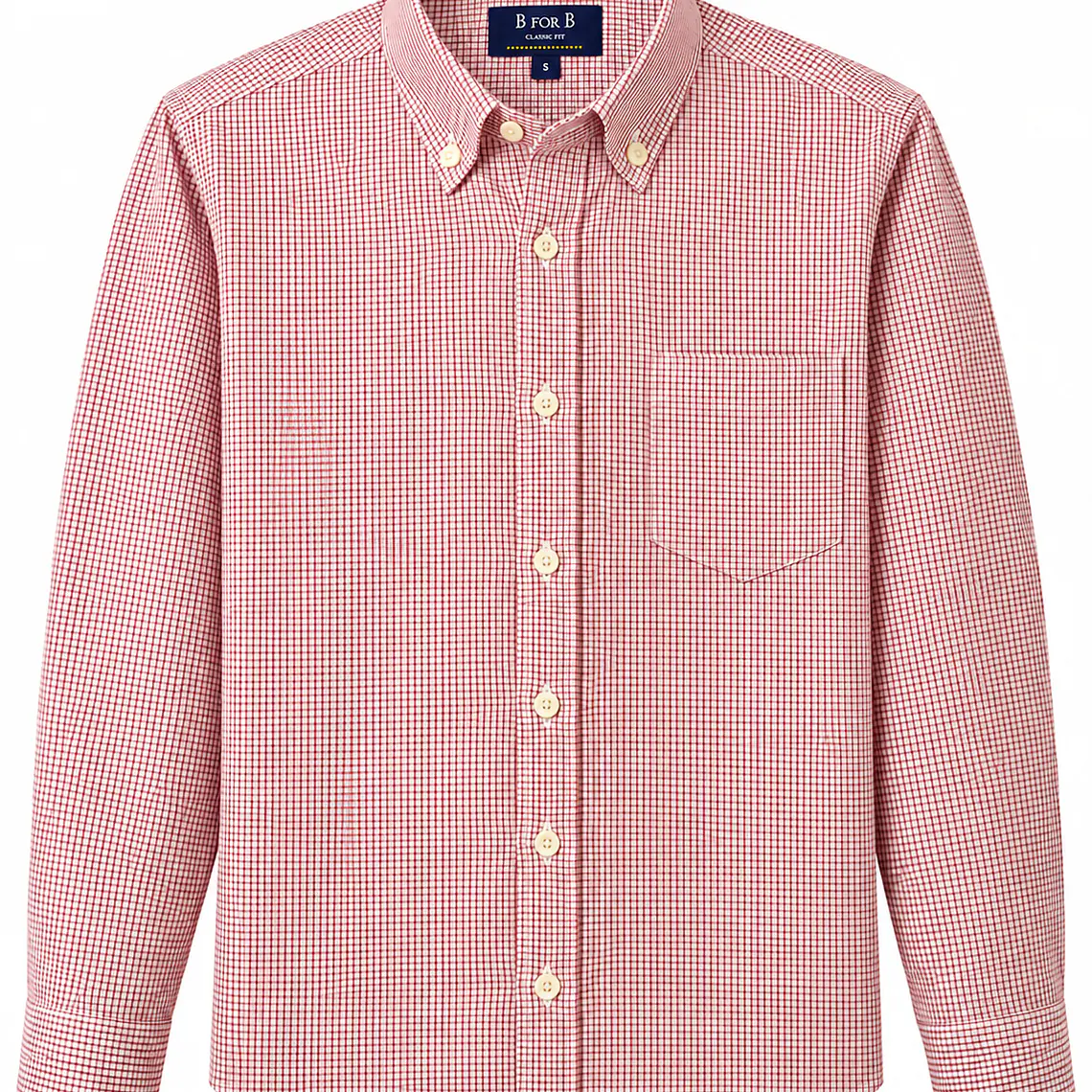 CAMISA DE VESTIR CUADRO M/LARGA B FOR B ROJO (TALLAS S a XXL) 1