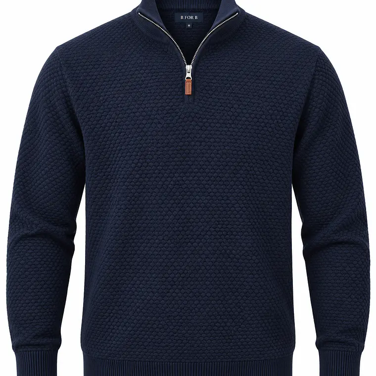 SWEATER HALF ZIPPER B FOR B AZUL OSCURO (TALLAS S a XXL) 1