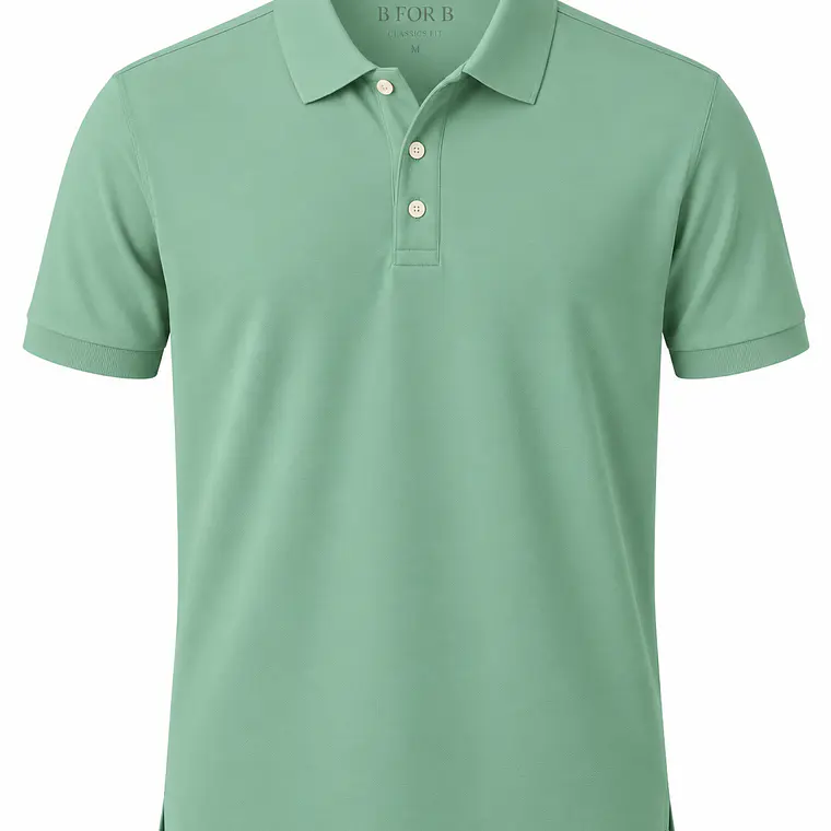 POLERA M/CORTA PIQUE B FOR B VERDE CLARO (TALLAS S a XXL) 1