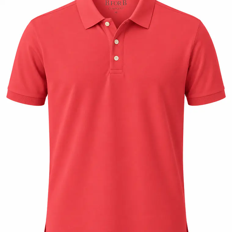 POLERA M/CORTA PIQUE B FOR B ROJO (TALLAS S a XXL) 1