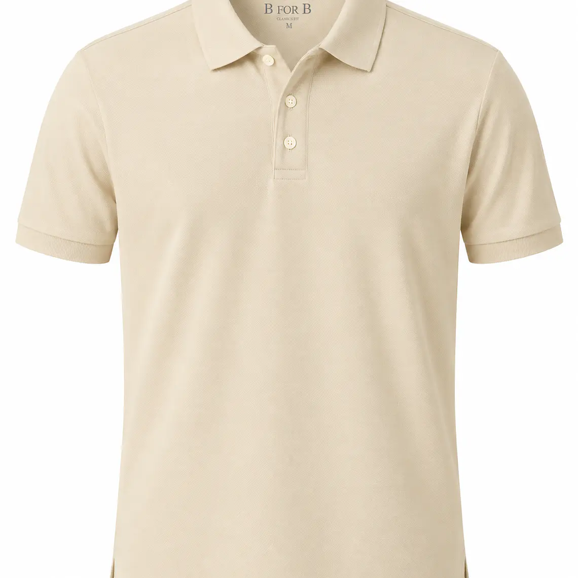 POLERA M/CORTA PIQUE B FOR B BEIGE (TALLAS S a XXL) 1