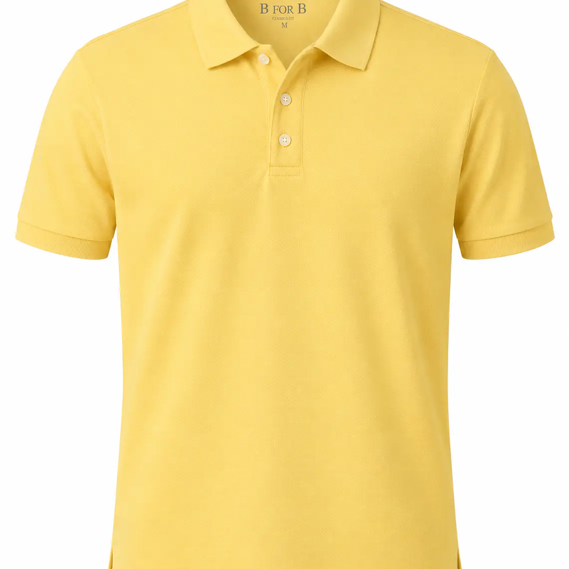 POLERA M/CORTA PIQUE B FOR B AMARILLA (TALLAS S a XXL) 1
