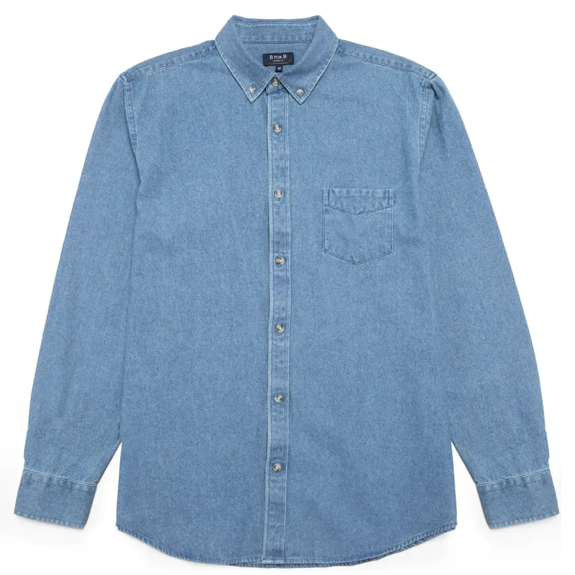 CAMISA DENIM M/LARGA B FOR B AZUL (TALLAS S a XXL) 1