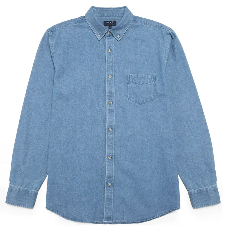CAMISA DENIM M/LARGA B FOR B AZUL (TALLAS S a XXL) 1