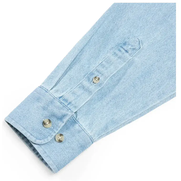 CAMISA DENIM M/LARGA B FOR B CELESTE (TALLAS S a XXL) 5
