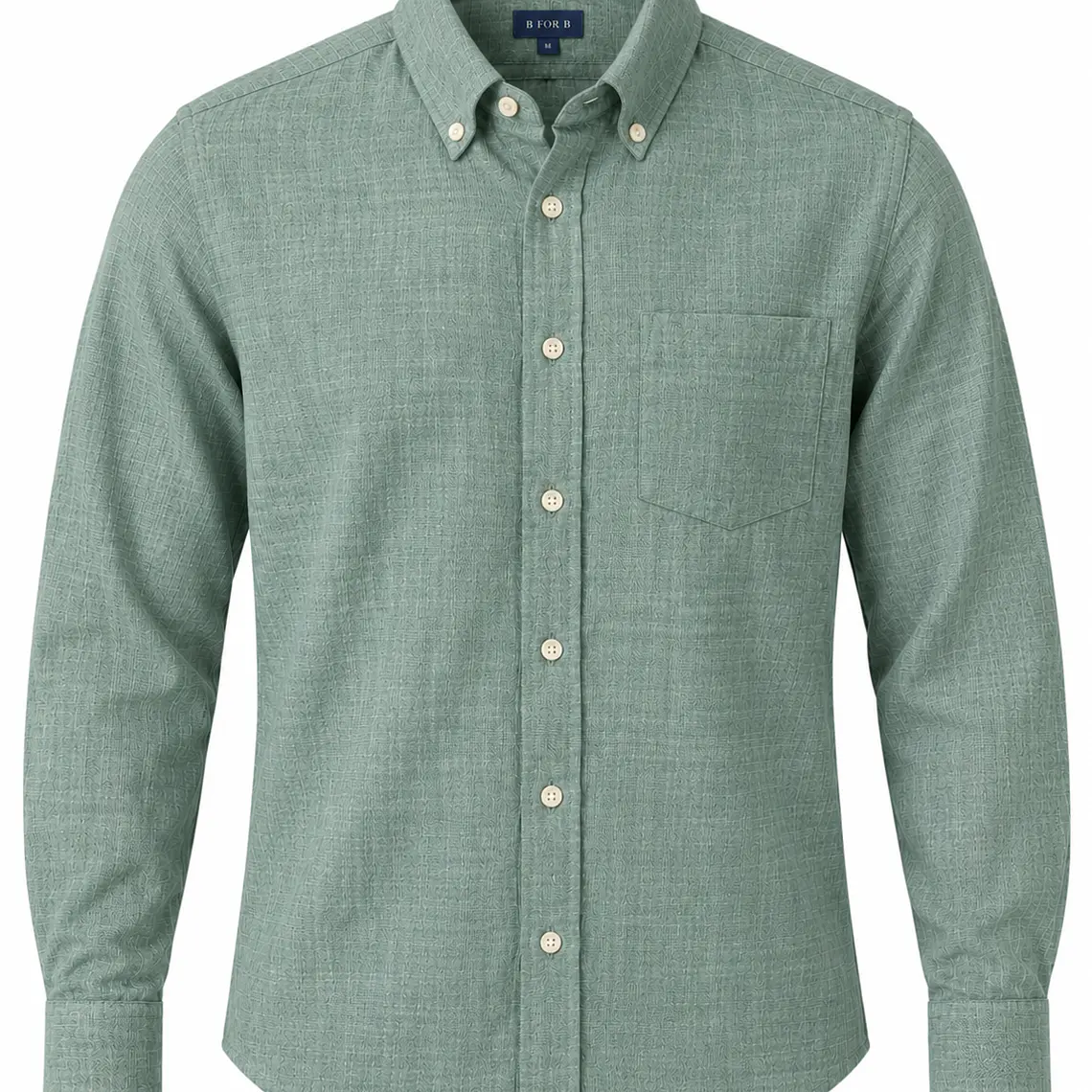 CAMISA DE LINO M/LARGA B FOR B VERDE (TALLAS S a XXL) 1