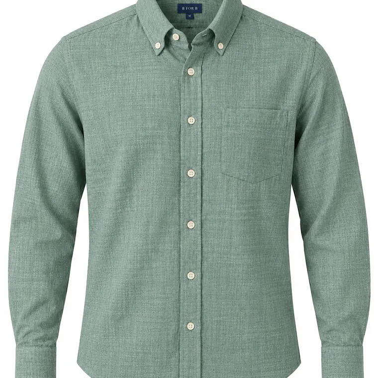 CAMISA DE LINO M/LARGA B FOR B VERDE (TALLAS S a XXL) 1